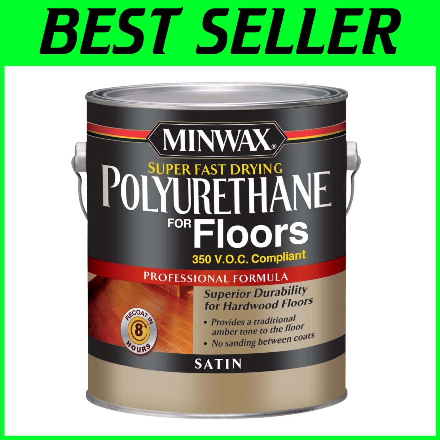 Quick-Drying Polyurethane Finish for Hardwood Floors - 350 VOC, Easy Application