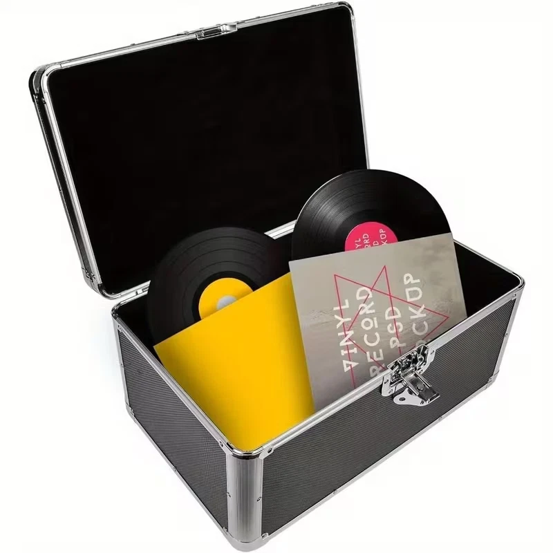 Estuche de almacenamiento de discos de vinilo individuales de 7" resistente fuerte sostiene 200