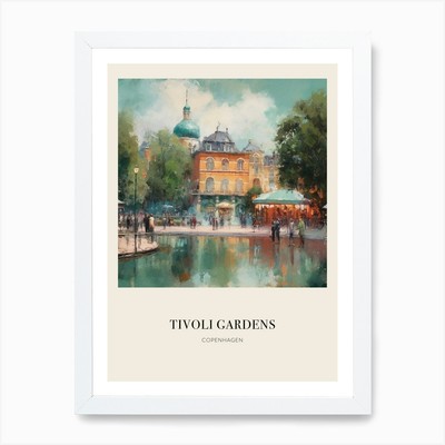 Tivoli Gärten Kopenhagen Dänemark 2 gerahmte Wandbilder Poster Leinwanddruck Bild