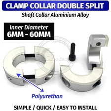 Ø6-60mm Clamp Collar Double Split Shaft Collar With Polyurethane Aluminium Alloy