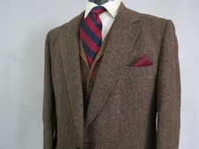 VTG Hart Schaffner Marx union made USA heavy tweed two button sport coat 44 R