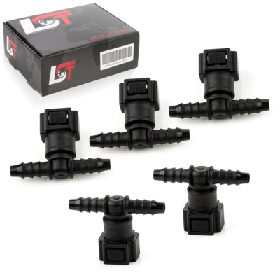 5x Schnellverschluss Kraftstoffleitung Kupplung T-Stück 7,8x6mm für CHEVROLET
