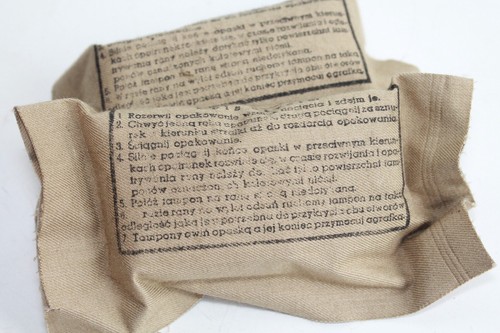2X Original Militär Verbandpäckchen Verband Bandage Polnische Armee - Bild 2 von 3