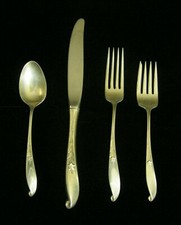 38-pc Wallace Rare Pattern "Wishing Star" Sterling Silver Dinner Flat Ware Set