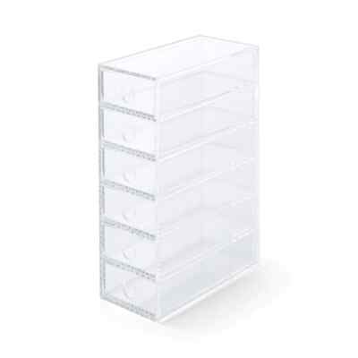 小物入れ　ディスプレイ MUJI Acrylic accessory storage, 6 shelves W8.7 x D17 x H25.2 cm | eBay