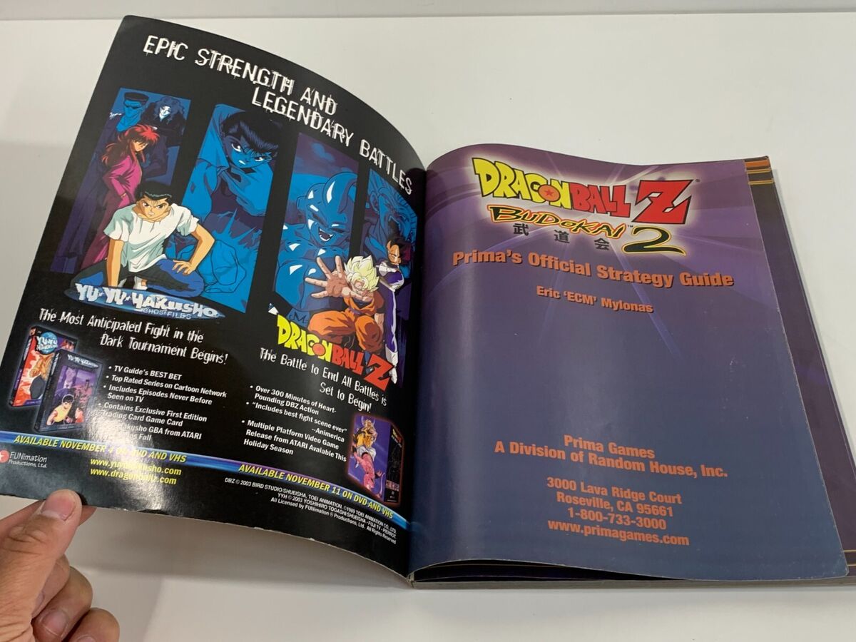 Dragon Ball Z Budokai 2 Prima Games Official Strategy Guide Book