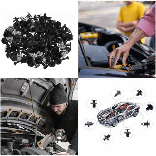 Fasteners And Clips 100-Pack Bumper & Fender Clips – 6/7/8/9mm Auto Push Pins | Mixed Sizes | POM Material | Car Trim Fasteners Bumpers Clips - Foto 3