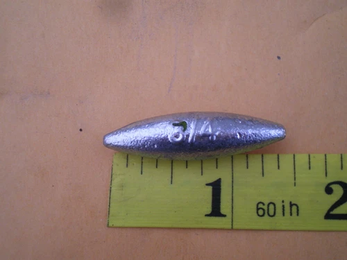 20 SLENDER SHAPE LURE BODIES/SLIP SINKER 3/4 OZ. "MAKE SPINNERS"