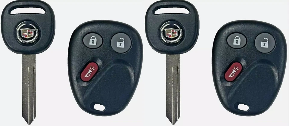 Combo 2 para Cadillac Escalade 3B 2003-2006 mando a distancia LHJ011 con llaves con logotipo B102 Foto 2 de 4