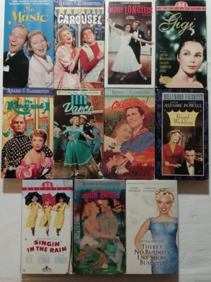 11 VHS 1950 Musicals Mr Music Lets Dance Singin in Rain South Pacific Daddy Long