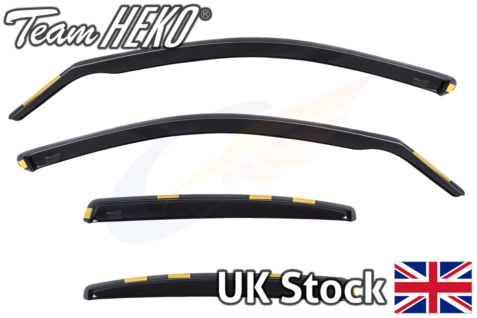 Wind Deflectors Heko 4pcs compatible with Skoda Octavia mk2 Hatchback