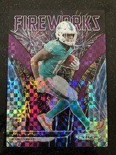 2021 Panini Prizm Football Fireworks Jaylen Waddle Rookie Purple Power #/49