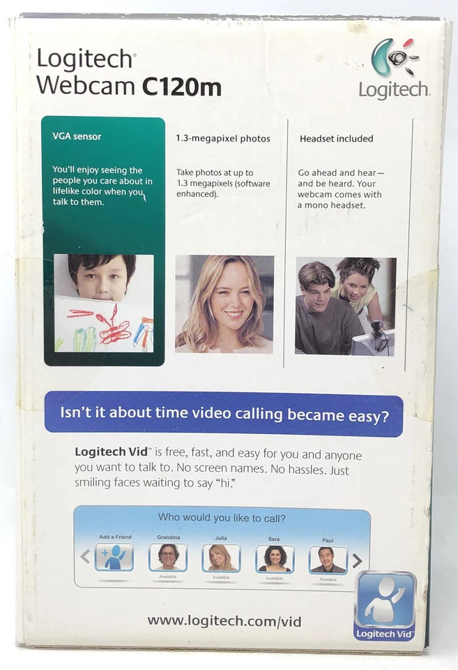 Logitech C120 Webcam USB Windows 10/8/7/Vista 1.3MP Video Calling Capture Skype - Image 3 of 4