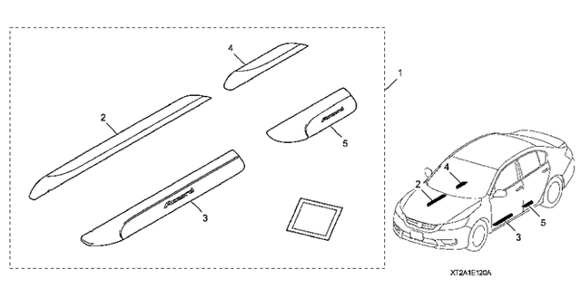 Genuine Honda Accessories 08E12-T2A-100A Door Sill Trim Kit