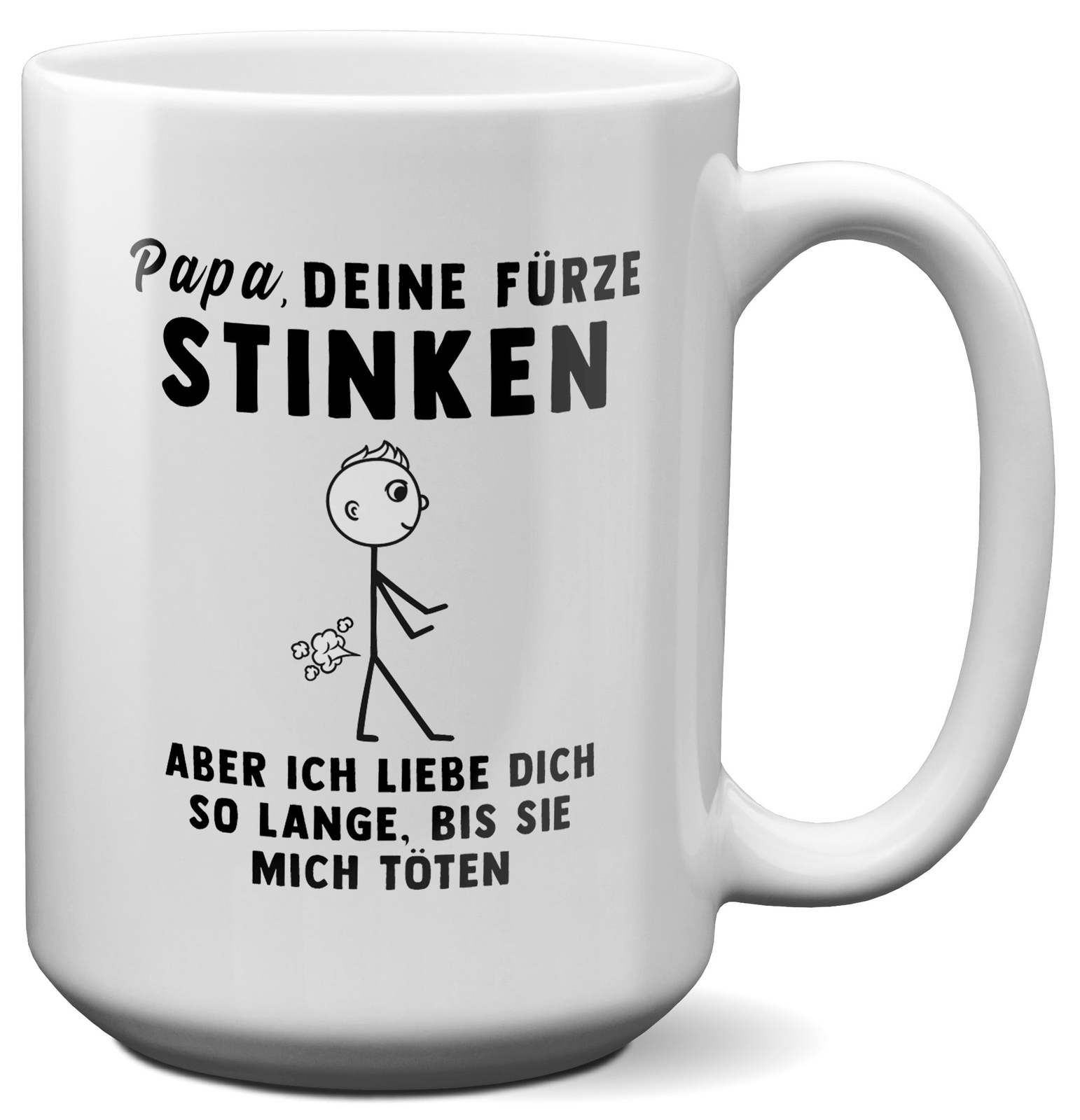 XL Tasse Papa Deine Fürze Stinken Vater Geschenkidee Geburtstag Vatertag Kinder