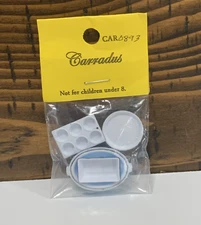 Dollhouse Miniature Kitchen Cookware Pan Set Blue Enamelware Pattern CAR0893