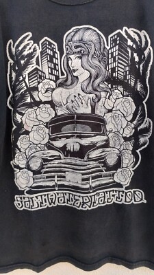 Vintage 90s Lowrider Chicano Chola Gangster Art T-Shirt XL Raza