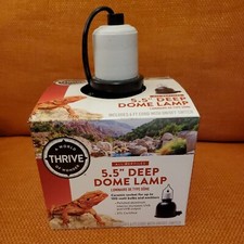 Thrive 5.5" Deep Dome Lamp Reptile Heat Light Basking 6 ft Cord Ceramic Socket