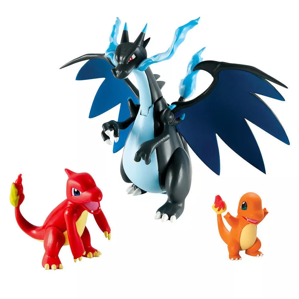 Pokemon Mega Charizard X Exclusive Figure 3-Pack Set [Charmander &  Charmeleon]