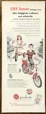1953 PRINT AD AMF Junior Jet Trike and Roadmaster Sidewalk Bike