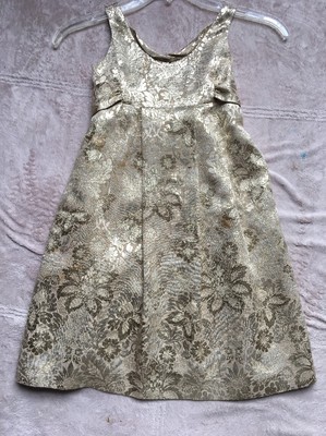 Jigsaw Gold Girls' Dress, Size 5/6, Empire Waist, Lining, Ties In Back,  Girls' | eBay