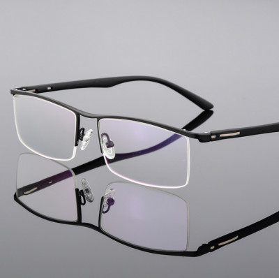 Men Business Memory Metal Alloy Glasses Clear Lens Optical Eyeglasses Frame