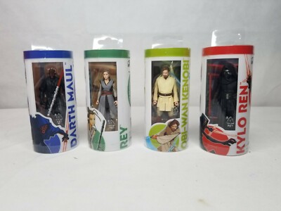 Hasbro Star Wars Galaxy of Adventures Action Figures Rey, Obi, Ren, Mual V2