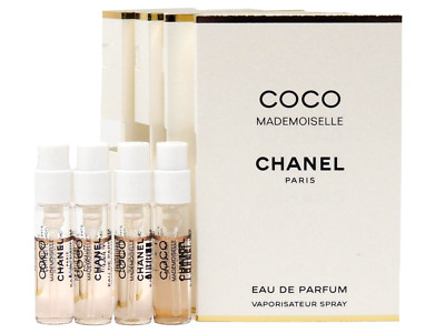 CHANEL COCO MADEMOISELLE EDP 1.5ml .05fl oz x 4 PERFUME SPRAY SAMPLE VIALS