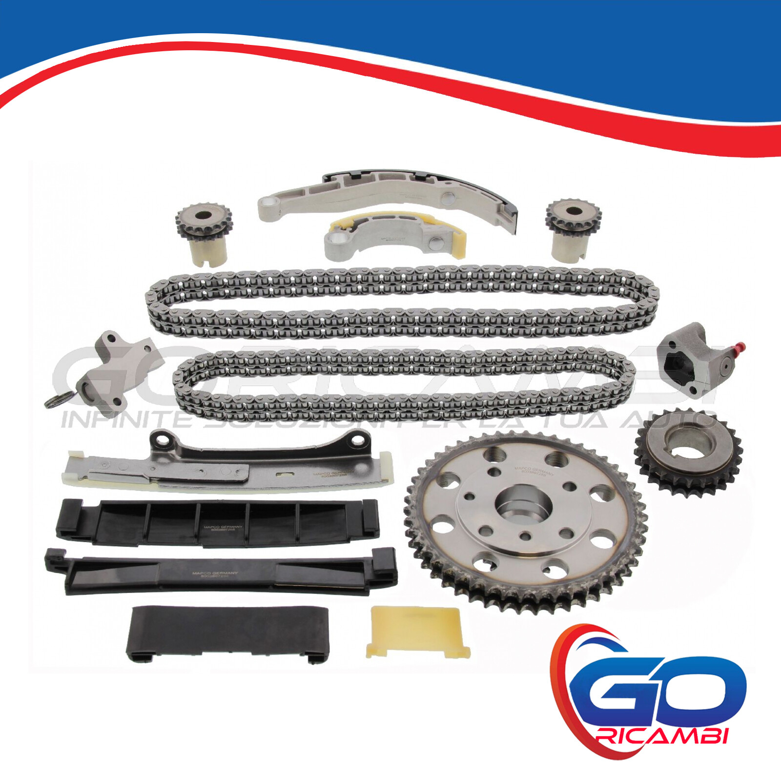 KIT CATENA PER NISSAN NAVARA NP300 (D40) 2.5 dCi / 4WD - PICK UP (D22) 2.5 D 4WD