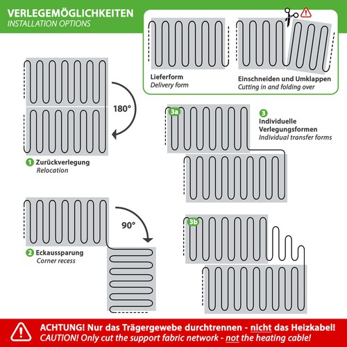 Bodenheizung Fußbodenheizung Elektrische elektro 200W elektrisch Fliese Bad Set - Bild 6 von 52
