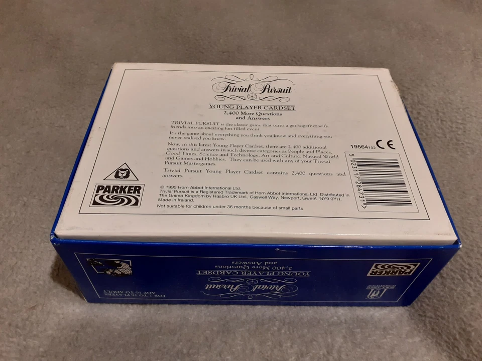 TRIVIAL PURSUIT YOUNG PLAYER CARDSET 2400 MORE QUESTIONS  AND ANSWERS PARKER - Image 4 of 4