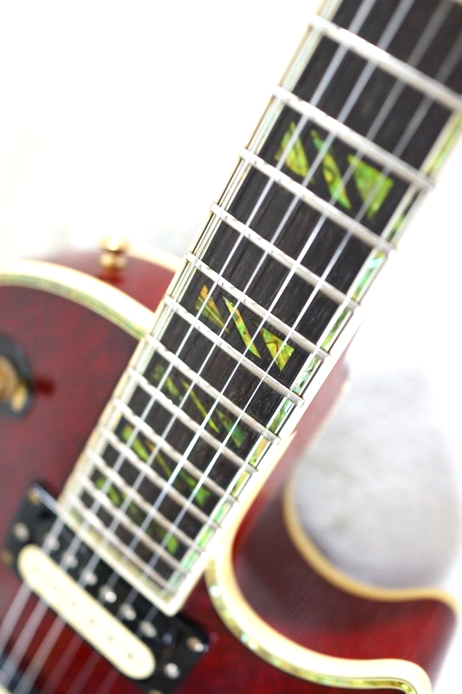 Used! ESP Japan -Edwards- Les Paul Custom Burl Maple Guitar