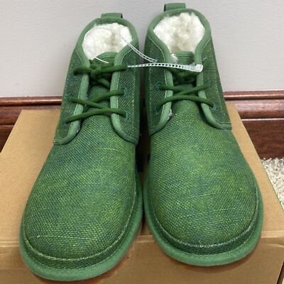 NWOT Men UGG SZ 10 Neumel Chukka Boots Tencel Natural Green Shearling Faux Fur NWOT Men UGG SZ 10 Neumel Chukka Boots Tencel Natural Green  main image 2
