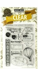 HERO ARTS  FROM THE VAULT TRAVEL Poly Clear Stamp Set LIMITED EDITION 15 pc