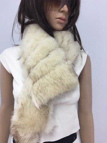 40 Inch GENUINE NORWEGIAN FOX FUR SCARF COLLAR BOA STOLE CAPE n18-60 - Picture 2 of 5