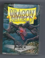 Dragon Shield Matte Black (100) Shield Sleeves Free Shipping