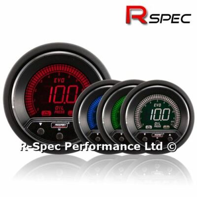 Prosport 52 mm Premium Evo Peak/einstellbare Warnung LCD Öldruckmesser - BAR
