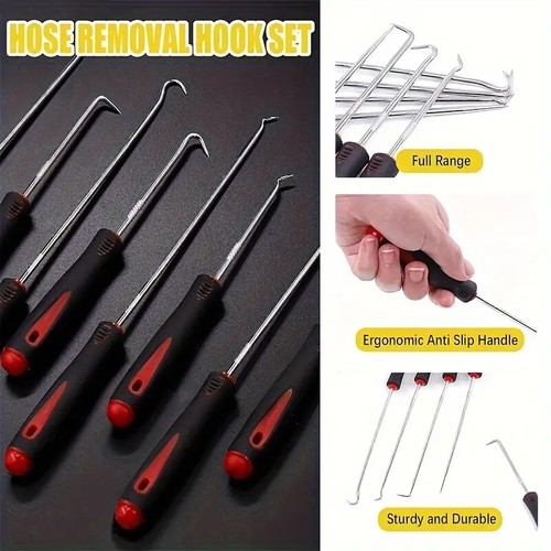 Pick and Hook Tool Set O Ring Seal Puller Remover Mechanic Heavy Duty Extra Long - Picture 6 of 8