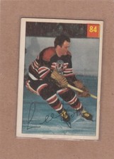 1954-55 PARKHURST HOCKEY LEE FOGOLIN #84 BLACK HAWKS VG/VGEX *A34901