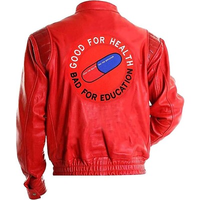 Men's Akira Kaneda Capsule Cyberpunk Motorcycle Red Leather Jacket