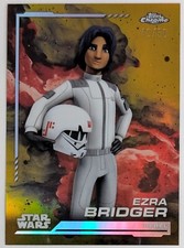 2024 Topps Star Wars Chrome .. EZRA BRIDGER 125 .. Gold Refractor 42/50