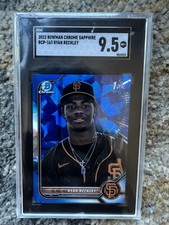 2022 Bowman Chrome Sapphire Ryan Reckley BCP-163 1st Prospects SGC 9.5 Giants