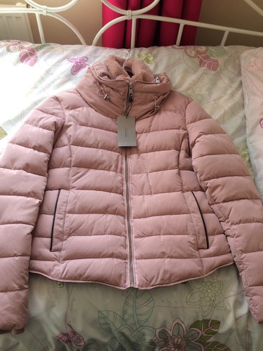 ZARA PINK QUILTED JACKET WITH HIDDEN 