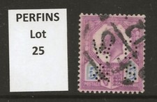 GB PERFIN - Lot 25 - KEVII 5d purple/ultramarine "W D & S" - good condition