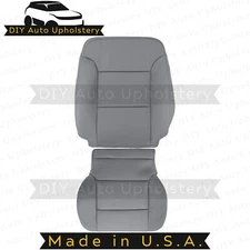 2014-2019 Fits Chevy Silverado Driver Top/Bottom Cloth Seat Covers Gray