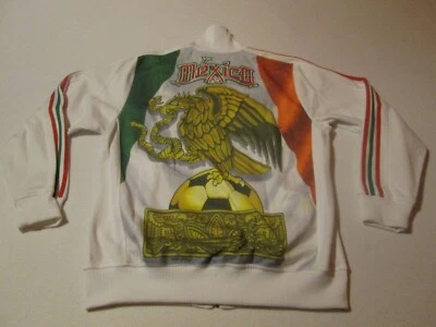 Rare Vintage Y2K Mexico Soccer Track Jacket Men M fit L XL MEDIUM LARGE MEXIQUE - Photo 1/4