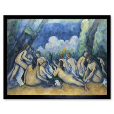 Paul Cezanne Bathers Les Grandes Baigneuses Art Print Framed 12x16
