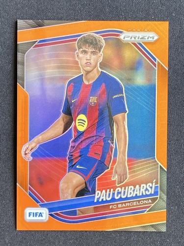 Pau Cubarsi 2025-26 Panini Prizm FIFA Orange Base /125 #246
