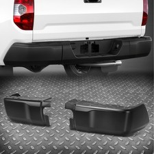 For 14-21 Toyota Tundra Steel Rear Bumper End Caps Wo Sensor Holes Black Pair For 14-21 Toyota Tundra Steel Rear Bumper End Caps Wo Sensor Holes Black Pair