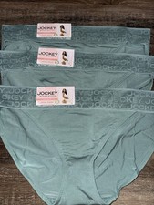 Jockey Generation 3-Pair Womens String Bikini Underwear Modal Blend Green L